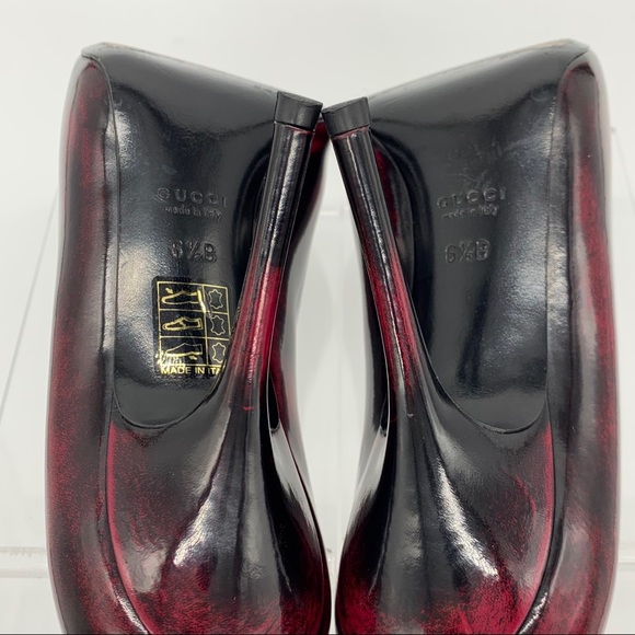 Gucci Women’s Old Wimbledon Cherry Nero Stiletto Heels Pumps 6.5 - Picture 10 of 14